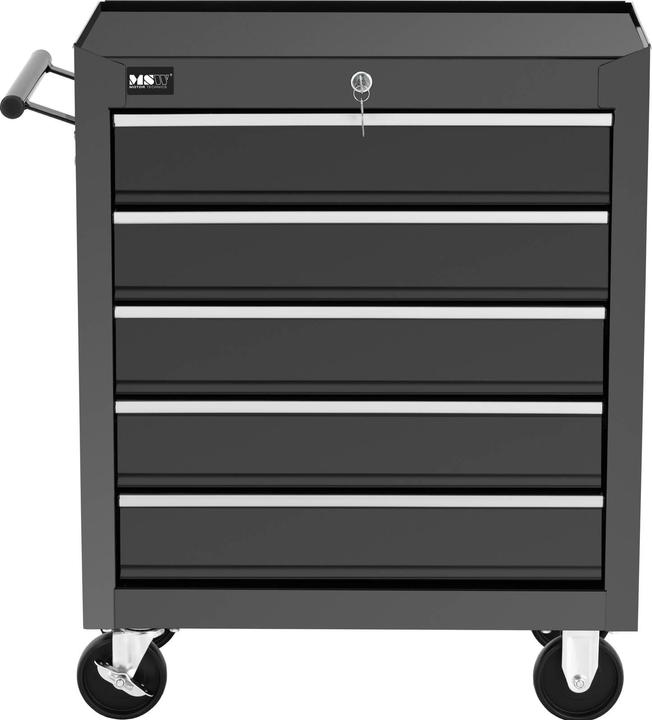 Produktbild MSW Werkzeugwagen 5 Schubladen abschliessbar Werkstattwagen kugelgelagert 60 kg (5 x)