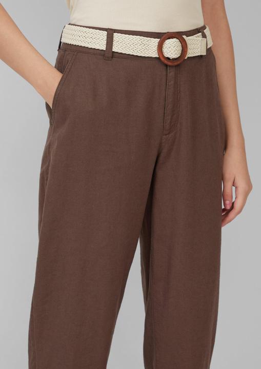 Actual product image S.Oliver Hose Cropped Chino aus Leinenmix mit geflochtenem Gürtel (36)