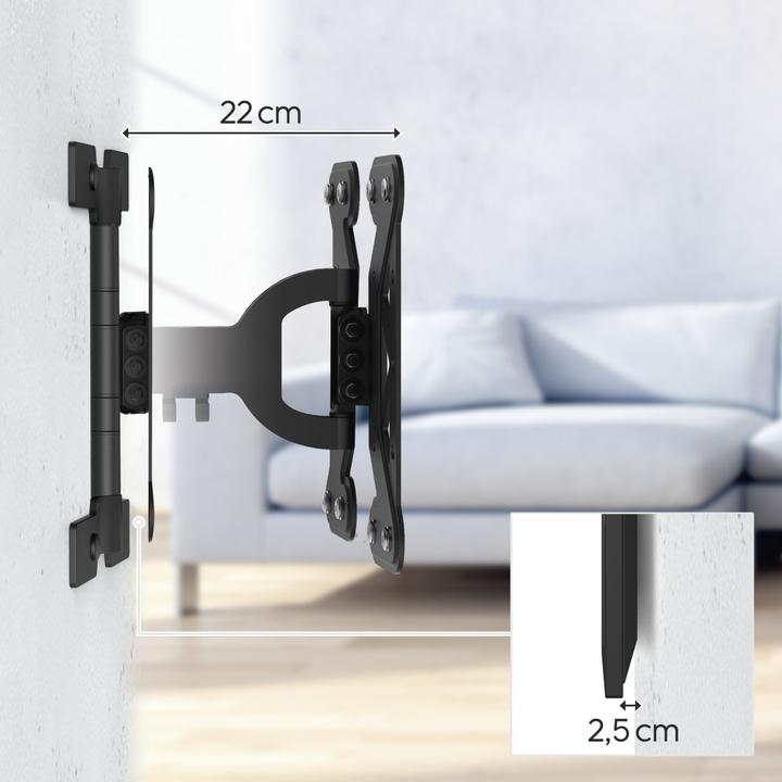 Actual product image Hama FULLMOTION "Ultraslim" - Bracket - for TV (Easy-Fix) (Ceiling, 48.03", 25 kg)