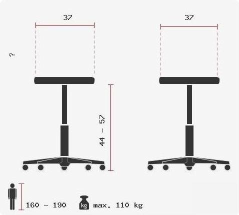 Actual product image Topstar Office stool Sitness Bob