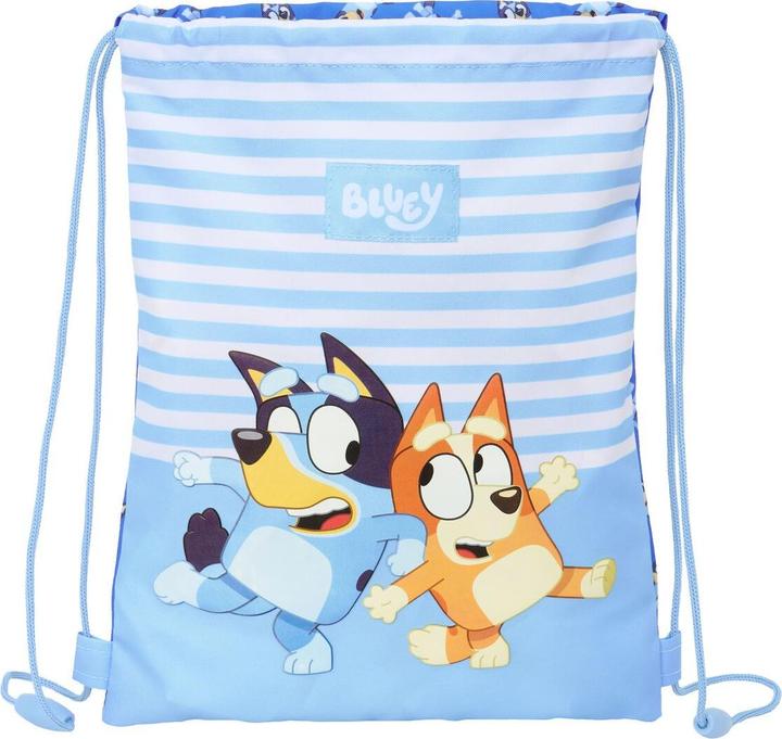 Bluey Rucksacktasche mit Bändern Let's play Blau 26 x 34 x 1 cm