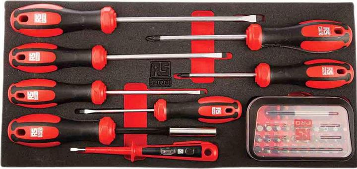 RS PRO 39pc Slotted/PZ Screwdriver and Bit Set (Port, Pozidriv cross recess (PZ))