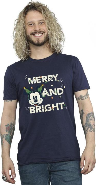 Actual product image Disney Mens Mickey Mouse Merry & Bright T-Shirt (3XL)