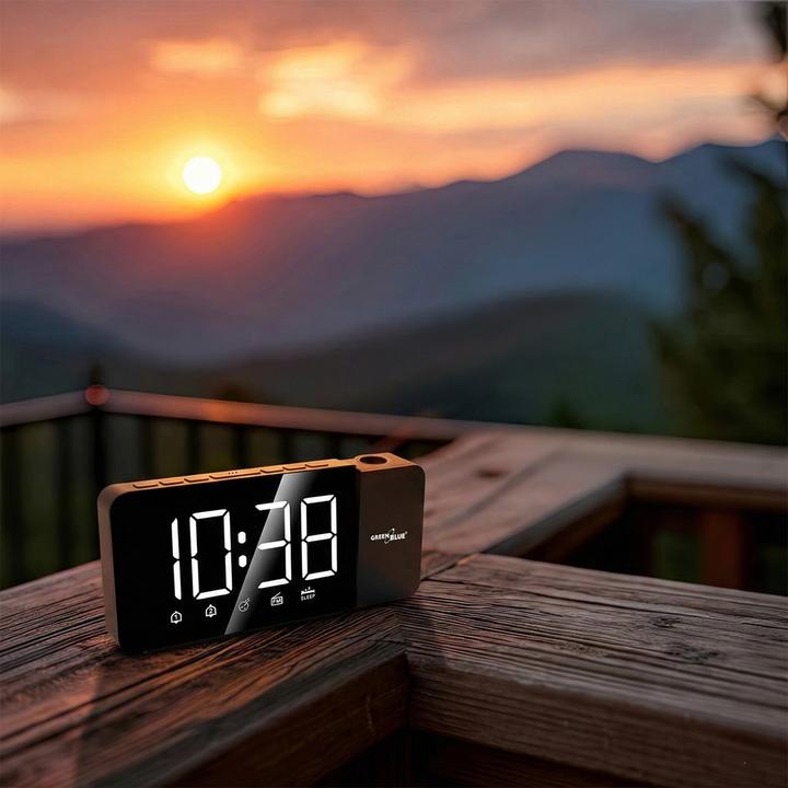 Productafbeelding Greenblue Digitale LED wekkerradio met projector GB172