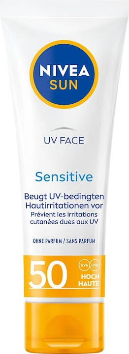 Immagine prodotto NIVEA Sensibile ai raggi UV (Crema solare viso, SPF 50, 50 ml, 69 g)
