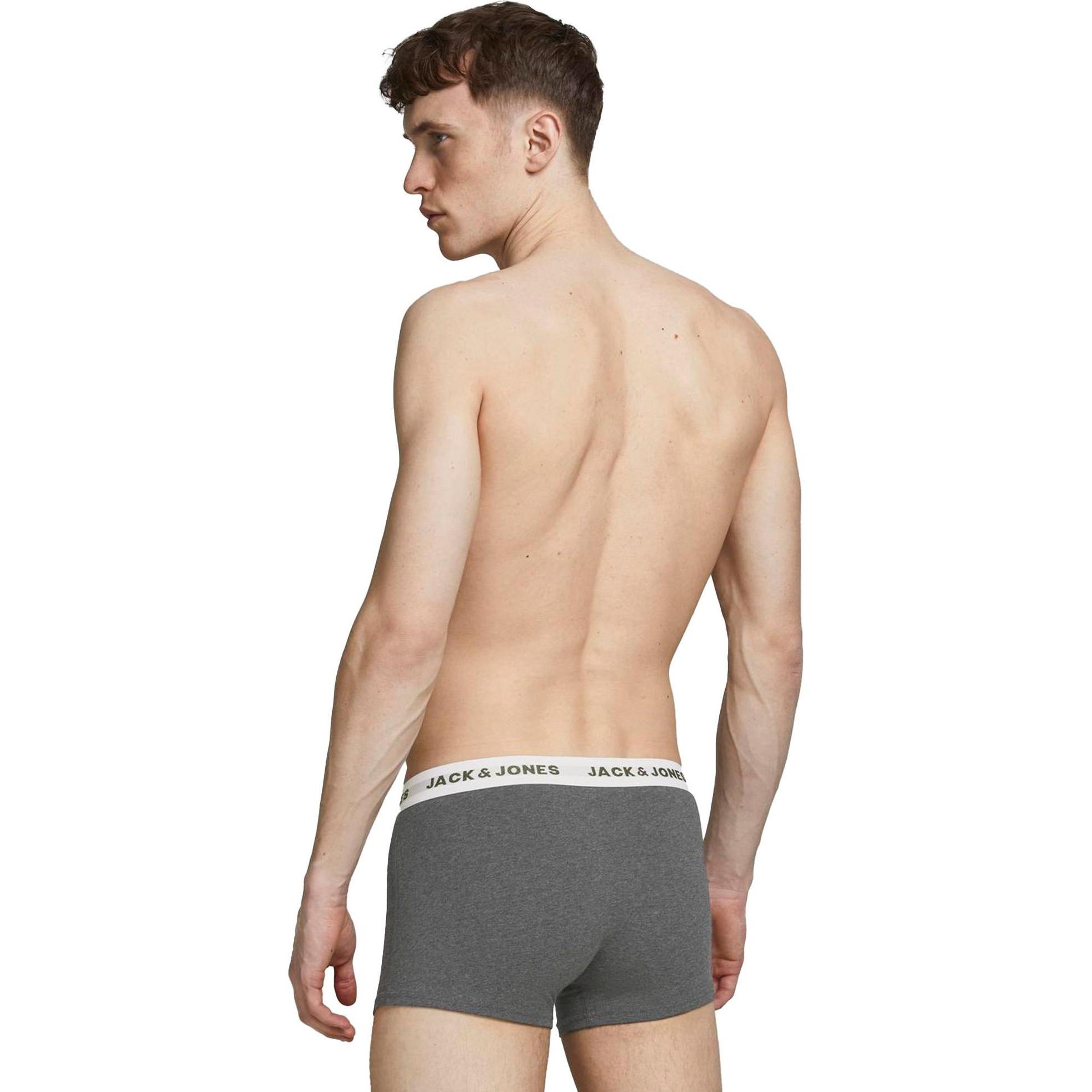Thumbnail - Jack & Jones, Herren, Unterhosen, Solid, Schwarz, Grau, Blau, (XXL, 12er Pack)
