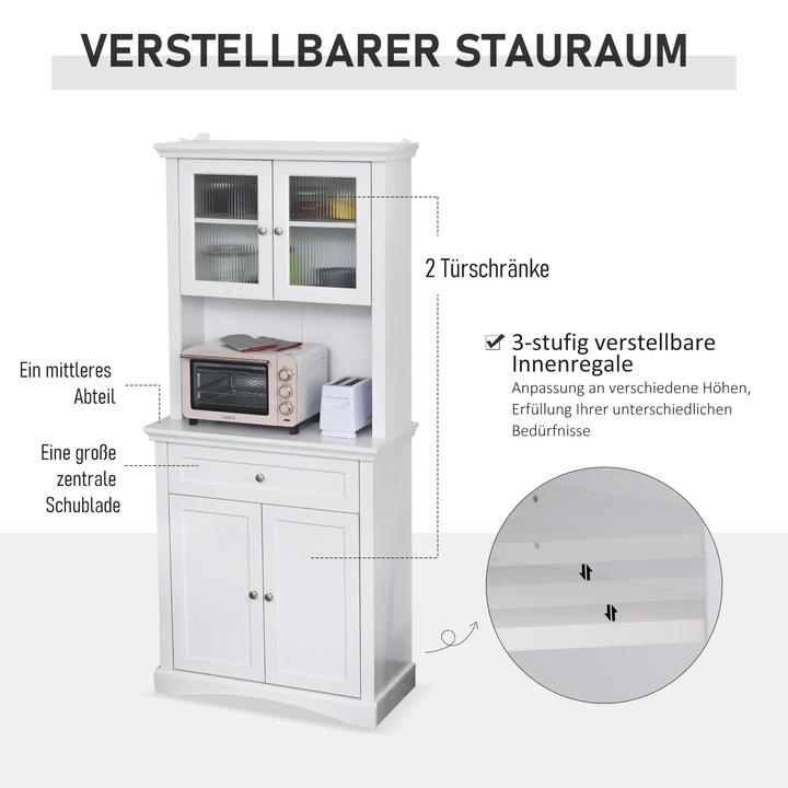 Produktbild Homcom Küchenschrank mit Schublade (79 x 40 x 180 cm)