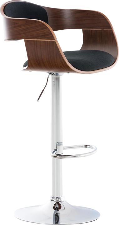 Actual product image CLP Barstool Kingston Fabric, walnut/black