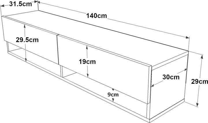Produktbild En.Casa Laitila (140 x 31.50 x 29.50 cm)