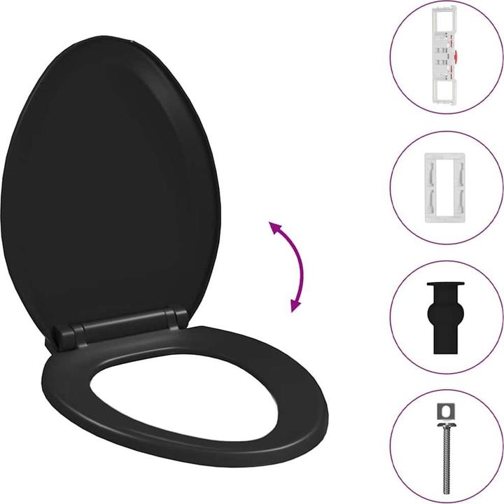 Produktbild vidaXL Toilettendeckel mit Absenkautomatik