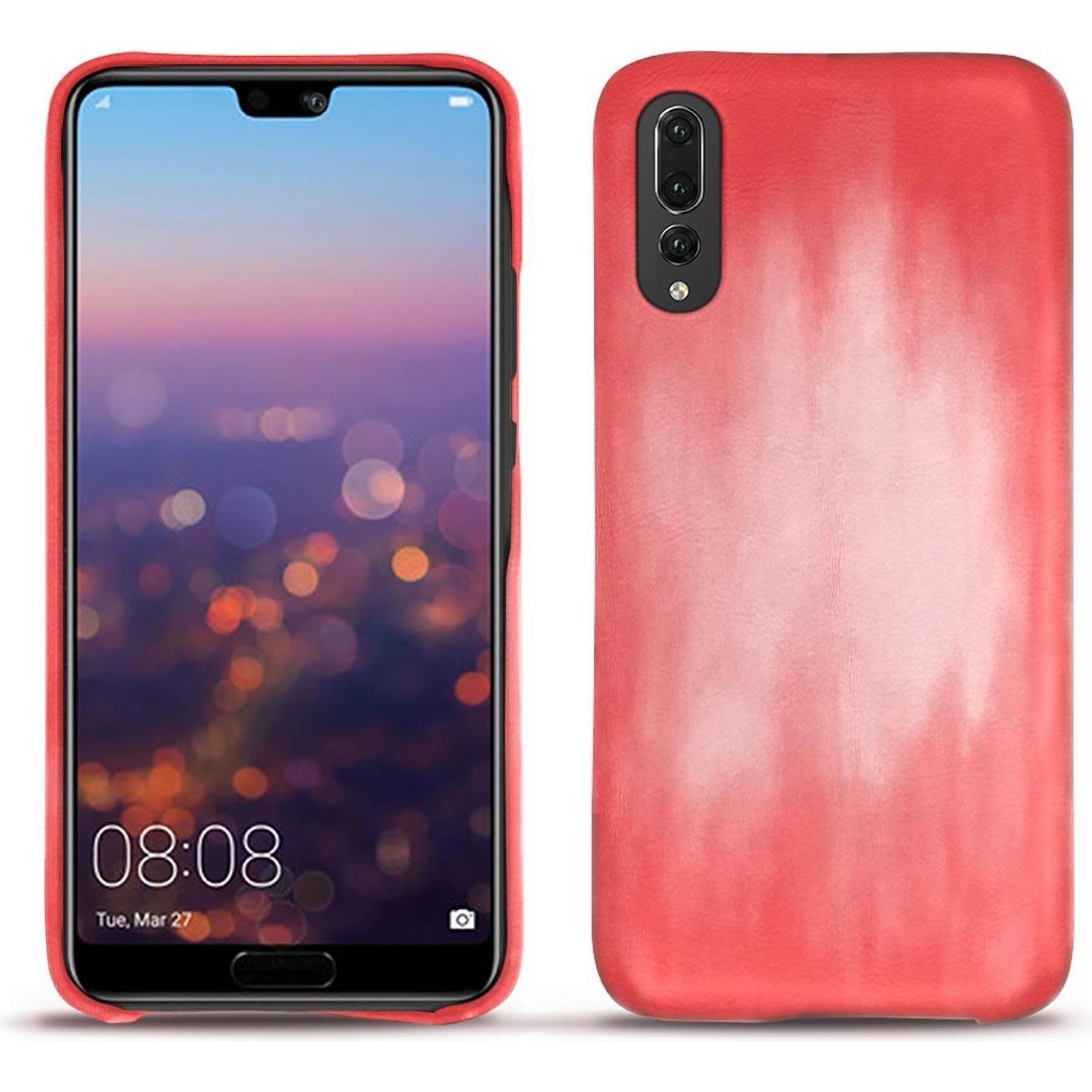 Noreve Lederschutzhülle (Huawei P20 Pro), Smartphone Hülle, Rosa
