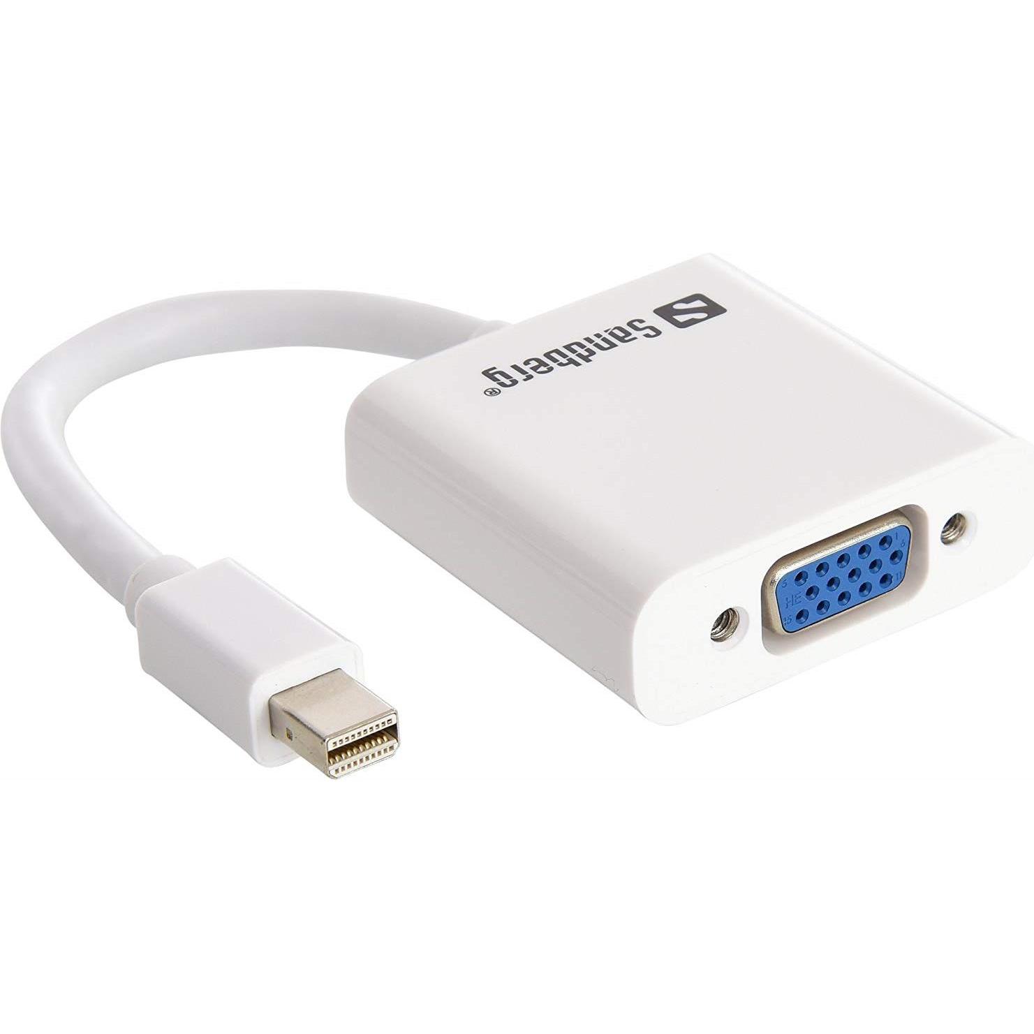 Thumbnail - Sandberg Mini DP zu (VGA, 4.50 cm), Data + Video Adapter, Weiss