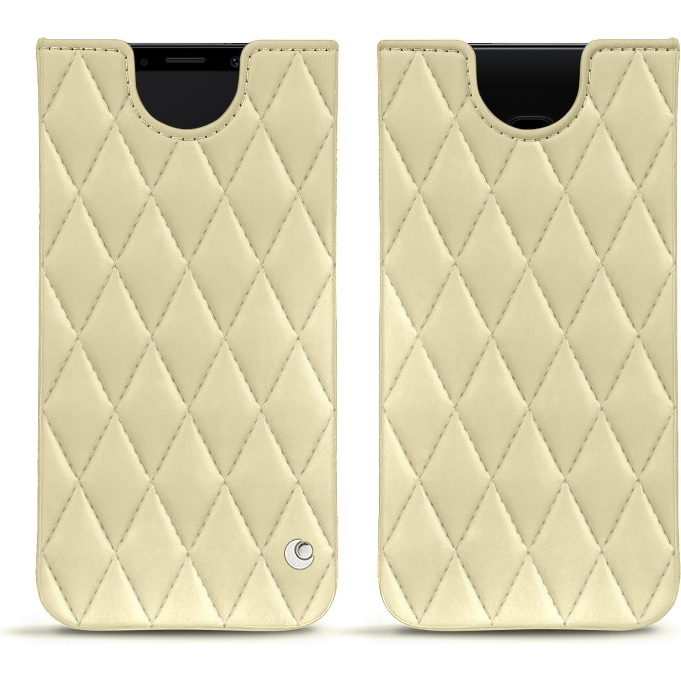 Noreve Lederschutzhülle (Samsung Galaxy S9), Smartphone Hülle, Beige
