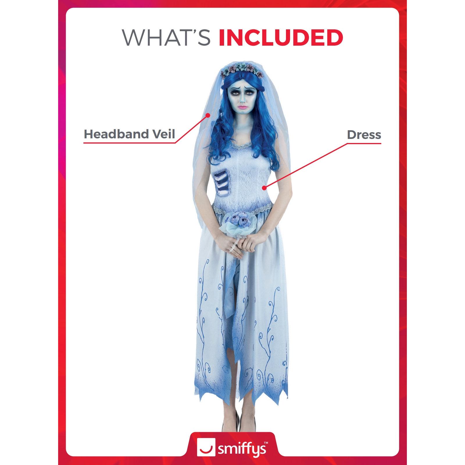 Thumbnail - Smiffys Corpse Bride Emily Kostüm (S)