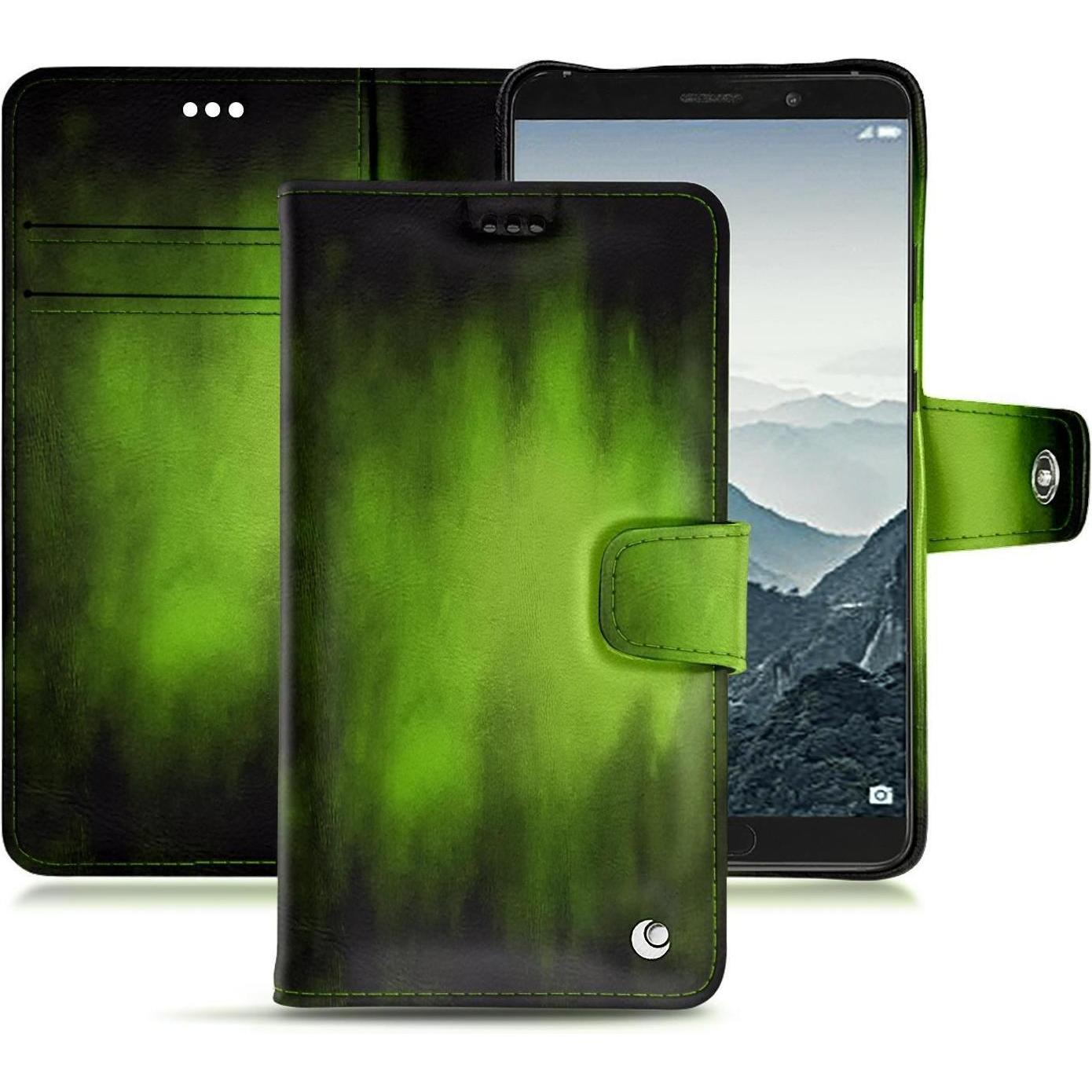 Noreve Lederschutzhülle Wallet (Huawei Mate 10), Smartphone Hülle, Grün