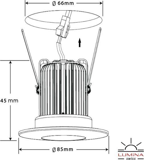 Produktbild Lumina Swiss LED Einbauspot Standard Dimmbar 3x1W warm-weiss (320 lm)
