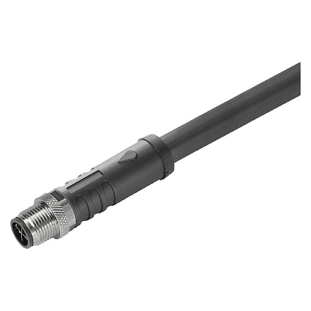 Weidmüller 2050230200 Sensor/actuator stekerverbinding, voorgemonteerd M12 2,00 m Aantal polen: 3+PE, Kabels + Stekkers, Zwart