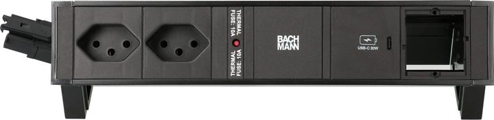 Actual product image Bachmann Desktop power strip DESK 2, 2x T13, 1x USB C, 1x Custom (2 x, Type 13, 0.20 m)