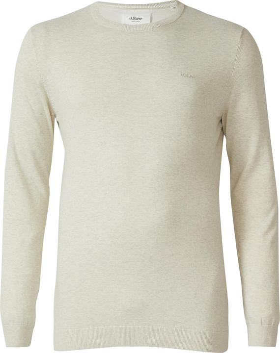 Produktbild s.Oliver Strickpullover Strickpullover mit Logo-Stickerei (XXL)