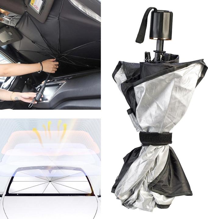 Immagine prodotto Lescars Set di 2 parasole termoisolanti per il finestrino dell'auto, S