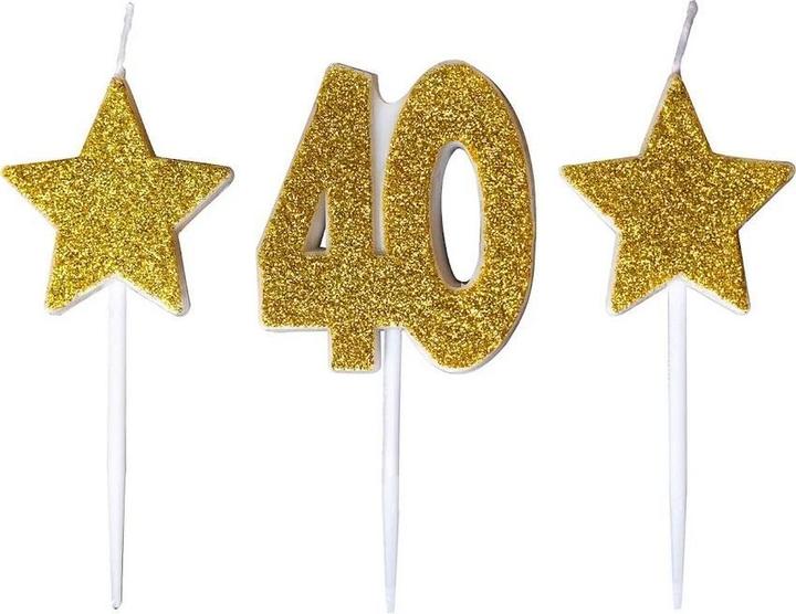 Actual product image Mk Trade Birthday candles 40 with stars (40 x)