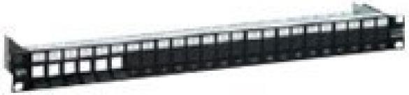 Productafbeelding Metz Connect E-DAT C6A module 24 poort 180°M - patchpaneel - zwart - 1 HE - 48,3 cm (19")