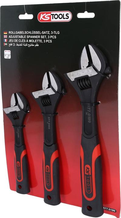 Actual product image KS Tools Roller Fork Wrench Set 2-component handle 3 pcs. (34 mm)