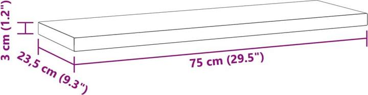 Image du produit vidaXL Étagère murale (23.5 x 75 x 3 cm)