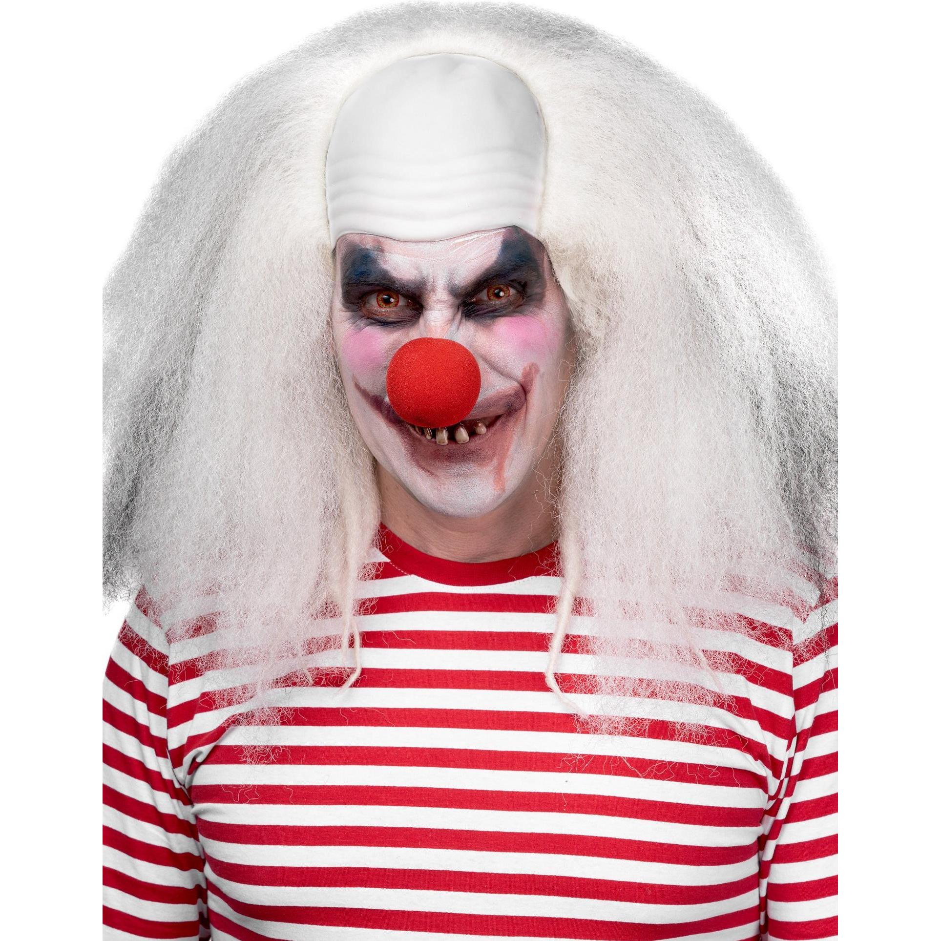 Metamorph Horrorclown Perücke weiss