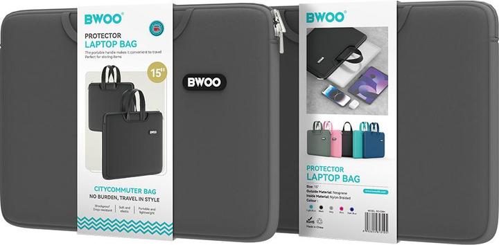 Actual product image Bwoo torba na laptopa na ramię 15"-grey (15")