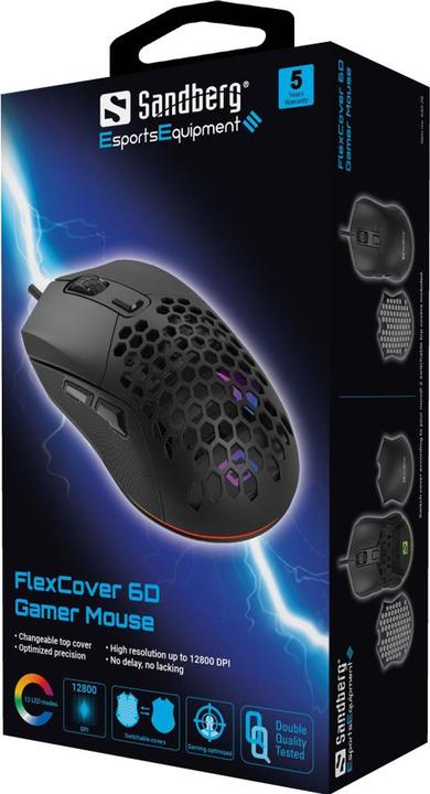 Actual product image Sandberg FlexCover 6D Gamer Mouse (Cable)