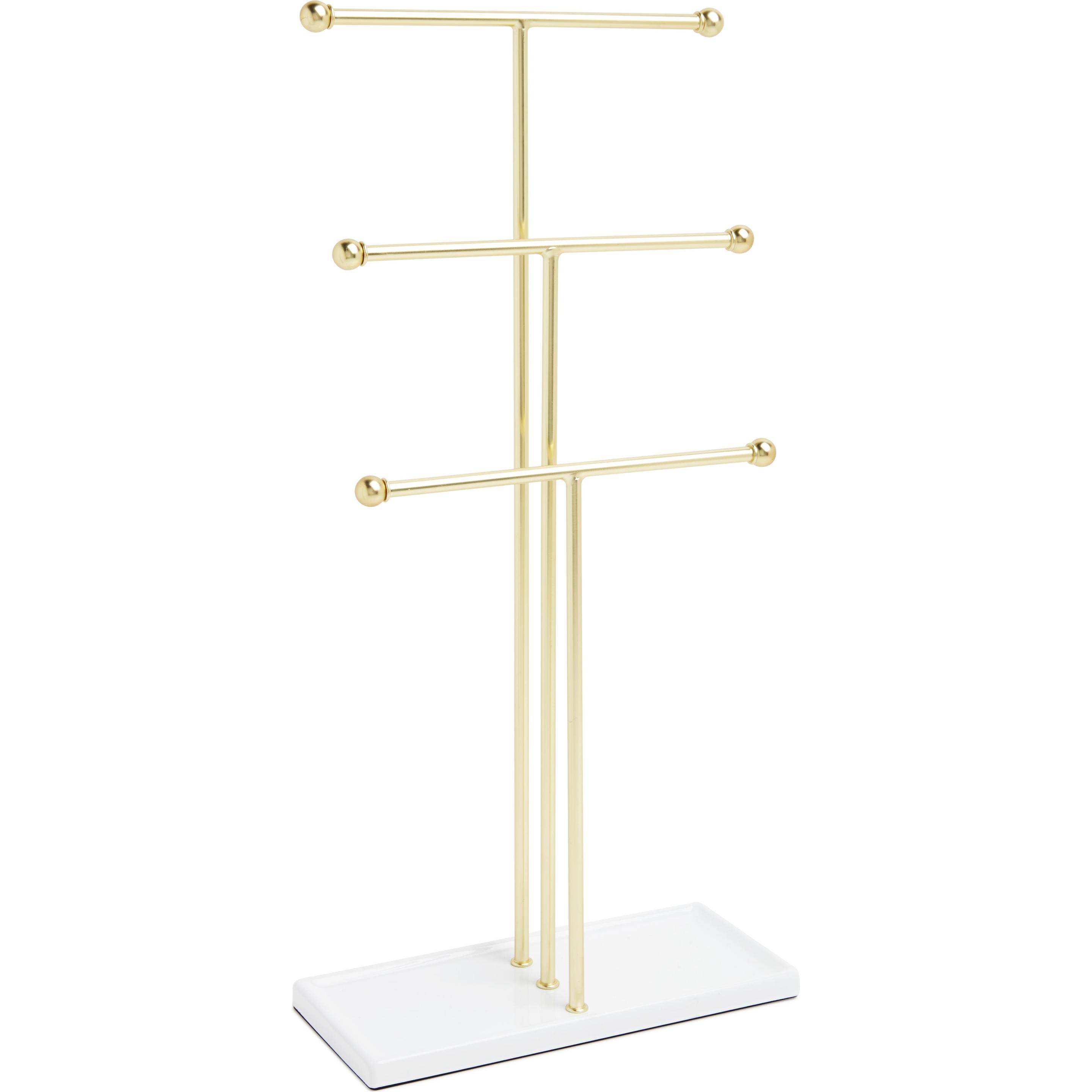 Umbra, Uhrenbox + Schmuckaufbewahrung, Trigem, Gold, Weiss