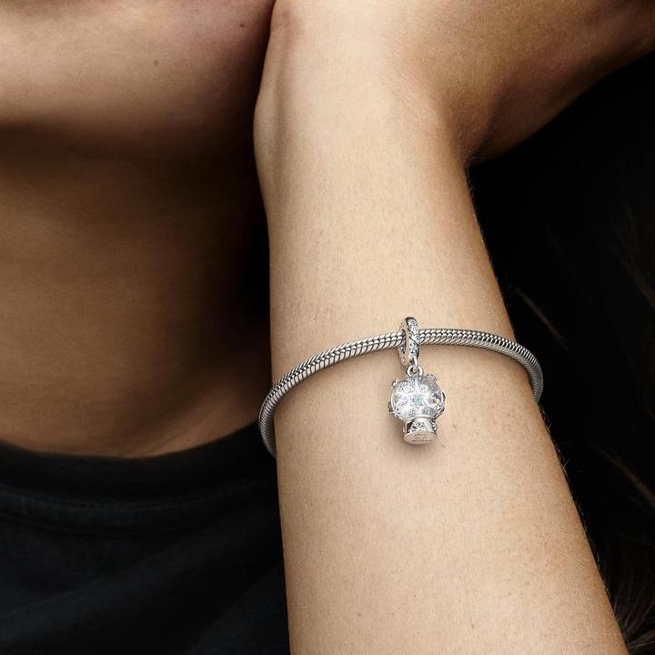 Produktbild Pandora Schneeflocke Schneekugel (Emaille, Silber 925)