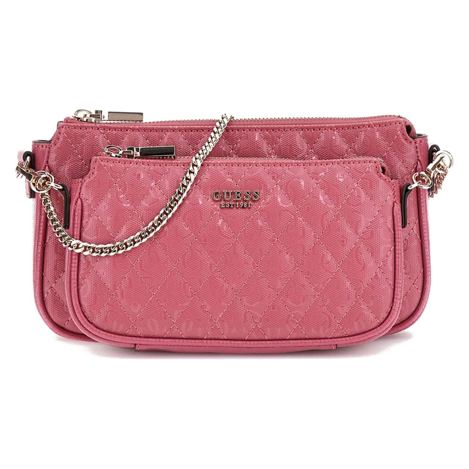 Guess, Damen, Handtasche, Yarmilla Double Pouch Crossbody, Pink