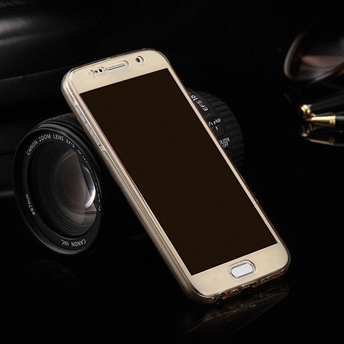 Thumbnail - König Design Sony Xperia X Full Body 360 Silikon Schutzhülle Handyhülle Case Hülle Gold (Sony Xperia X), Smartphone Hüll...