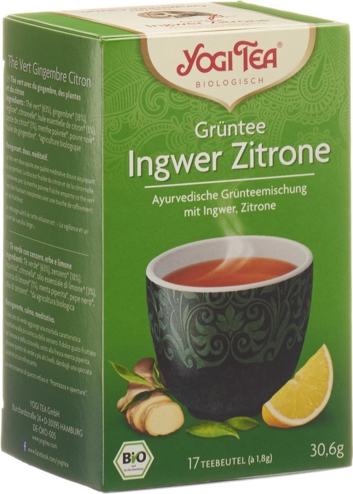 Image du produit Yogi Tea Thé vert, gingembre et citron (30.60 g)
