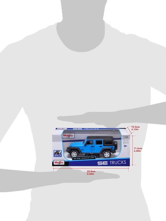 Produktbild Maisto Jeep Wrangler Unlimited 2015 1/24 blau