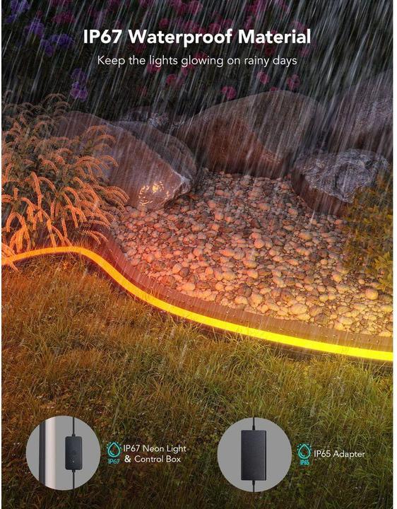 Image du produit Govee Lampes à bande néon (RGBIC, 1000 cm, Extérieur)