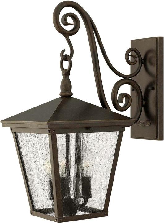 Elstead Lighting Trellis outdoor wall light E14 triple Regency bronze IP44 (E14, IP44)