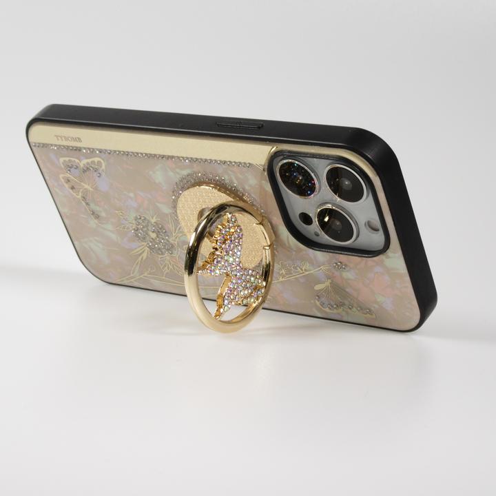 Actual product image PhoneLook Cover Mother of Pearl Butterfly Rhinestone with Video Support (Apple iPhone 13 Pro Max)