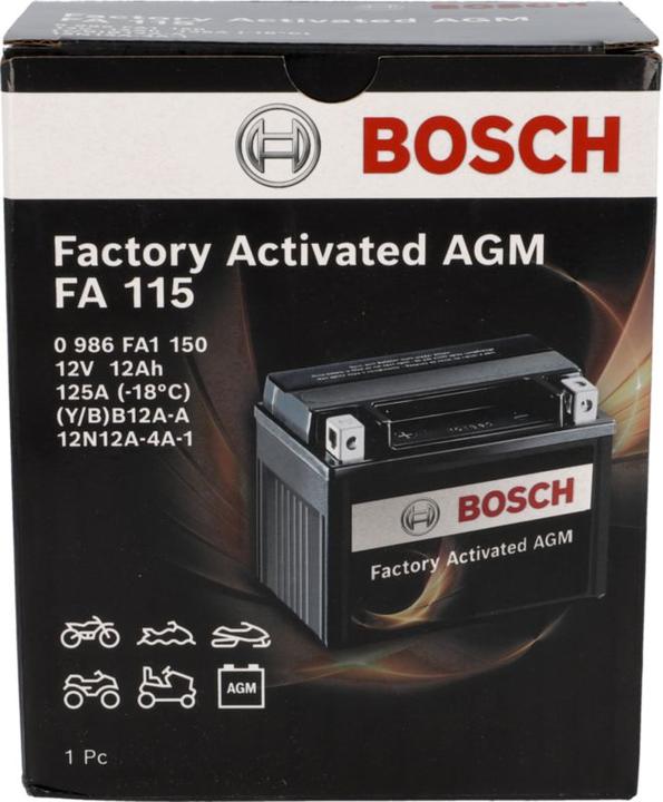 Actual product image Bosch Automotive FA115 AGM (12 V, 12 Ah, 125 A)