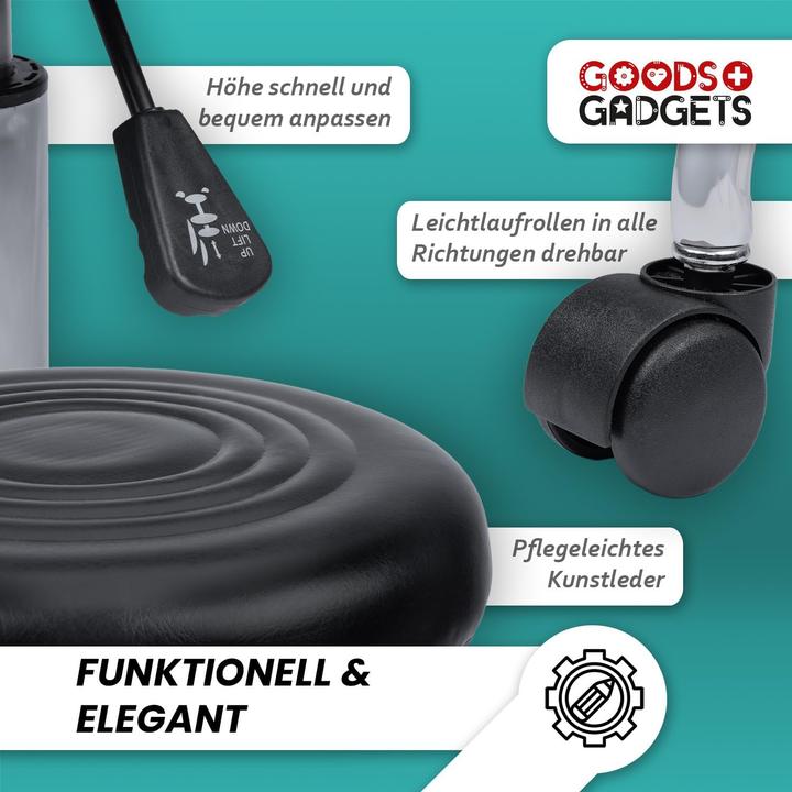 Immagine prodotto Goods + Gadgets Ergonomischer Arbeitshocker (46 - 63 cm)
