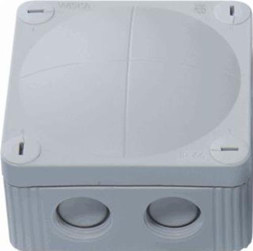 Wiska Scatola di giunzione IP66/67 LxHxP: 85x85x51 mm. Filettatura 8 x M20 con ingresso dal bordo della
