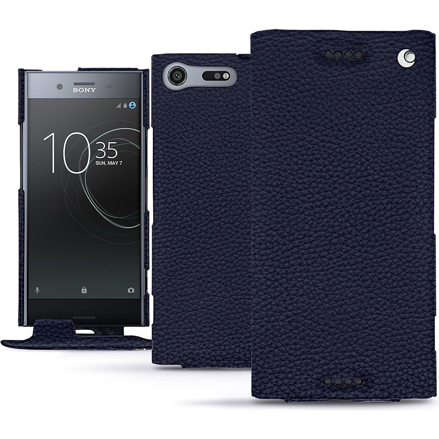 Noreve Lederschutzhülle vertikal (Sony Xperia XZ Premium), Smartphone Hülle, Violett
