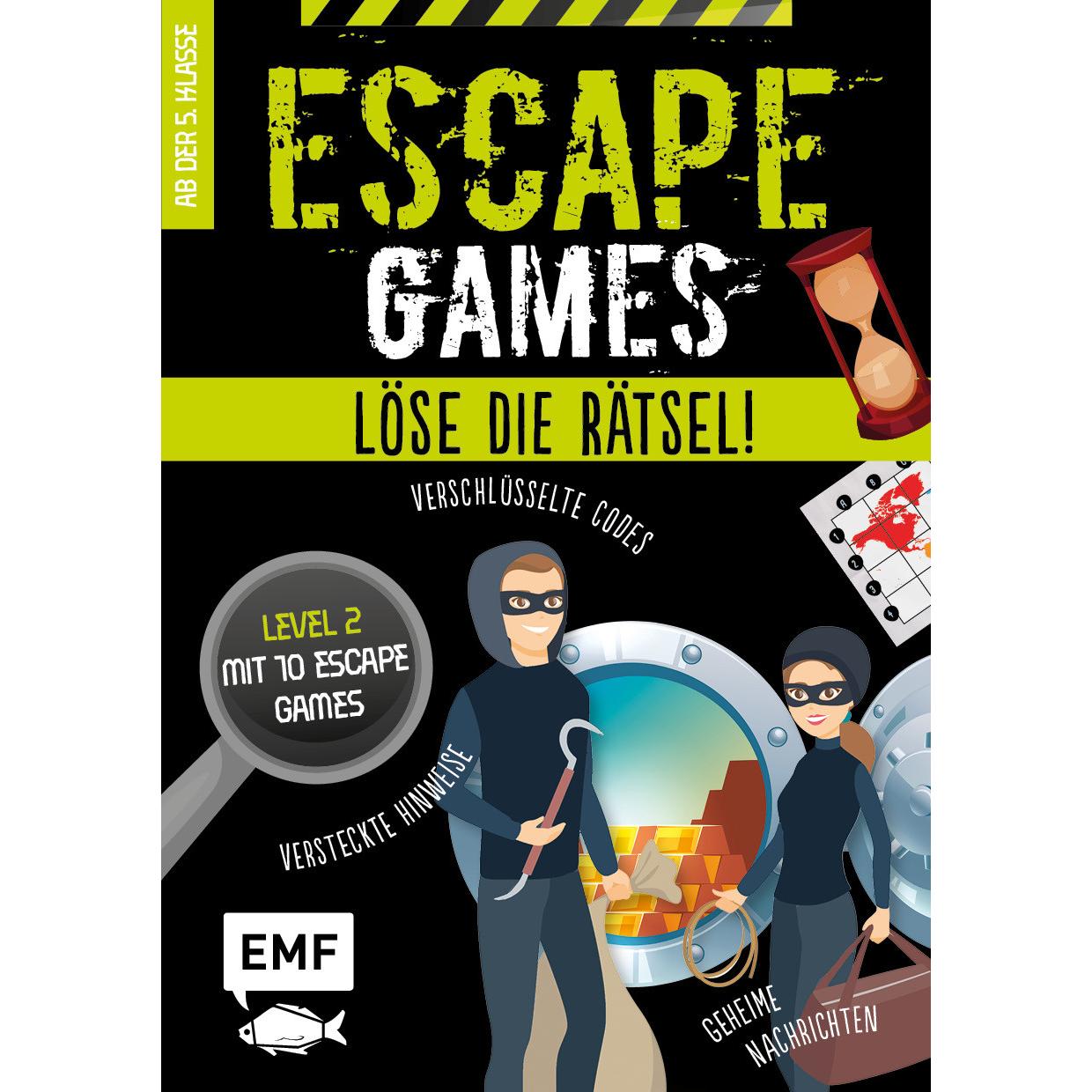 Escape Games Level 2 (grün) – Löse die Rätsel! – 10 Escape Games ab der 5. Klasse, Kinderbücher von Mallory Monhard, Mar...