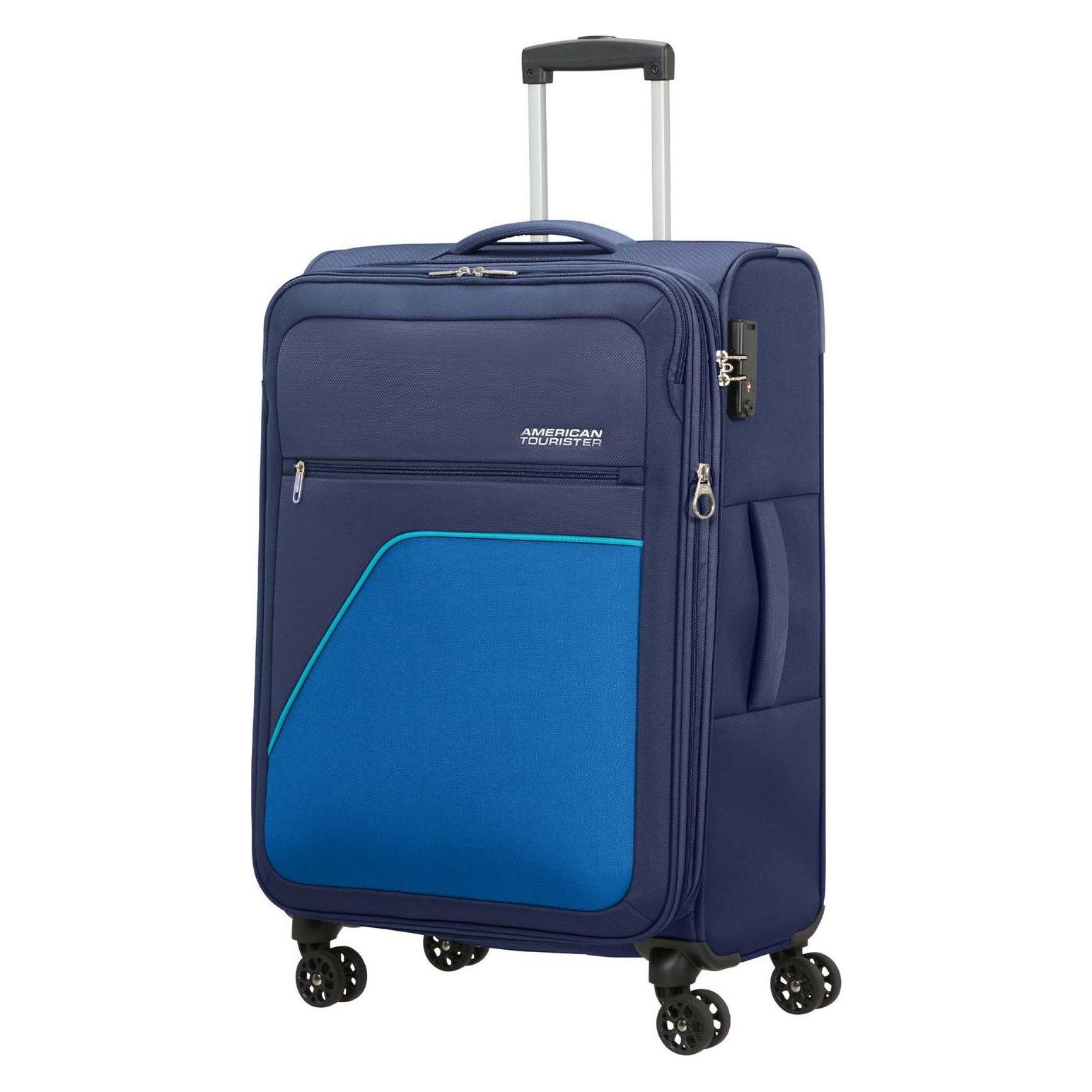 American Tourister, Koffer, Sky Surfer Spinner Exp. Tsa, Blau, (69 l)