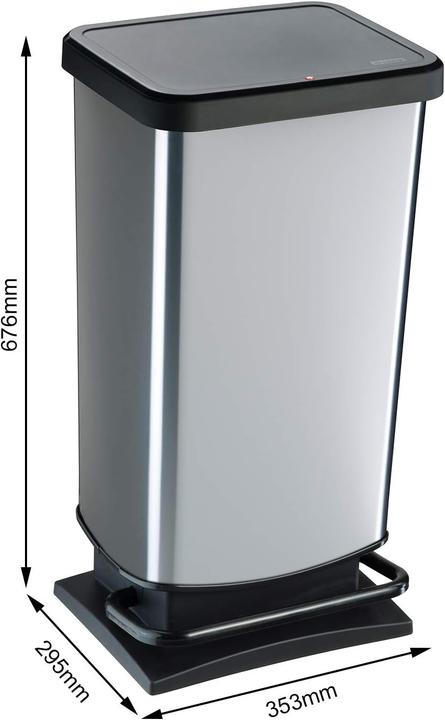 Produktbild Rotho Paso Pedal-Mülleimer 40l BPA-frei Kunststoff (40 l)