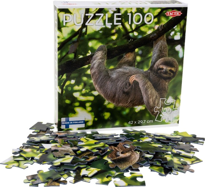 Produktbild Tactic Puzzle Faultier am Baum hängend, 100 Teile. (100 Teile)