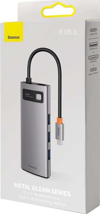 Produktbild Baseus Metal Gelam Series (USB-C, 5 Ports)