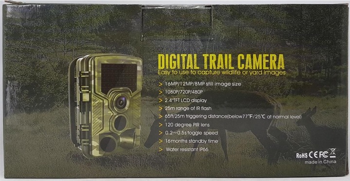 Actual product image Coolife Photo Trap 21MP 1080P (incl. 32GB SD)